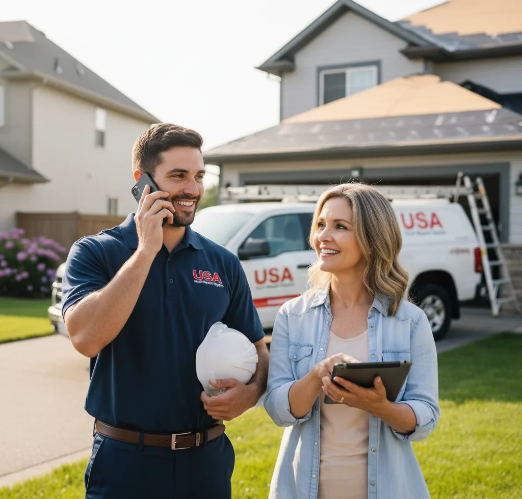 USA Roof Repair Experts customer support in Waupun